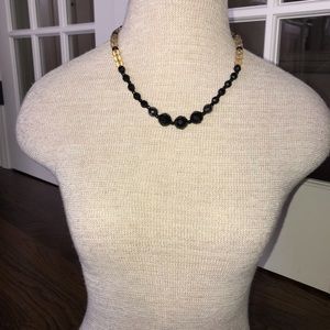White House Black Market WHBM Necklace Black Clear